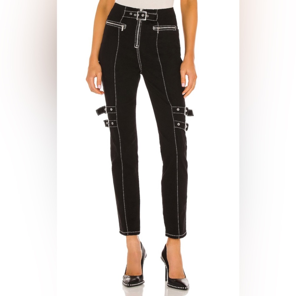 REVOLVE WeWoreWhat Women’s Bowery Black Edgy Pant Size 25